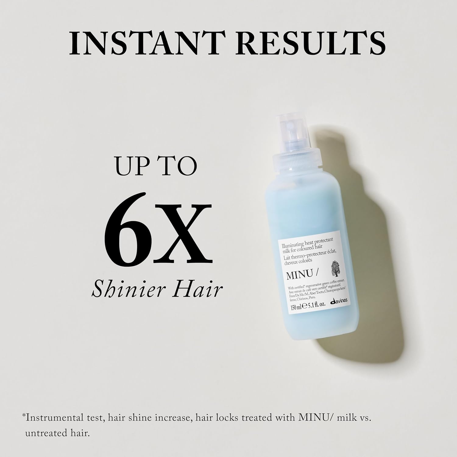 imageDavines MINUHair Serum Protective LeaveIn Moisturizing Formula for Colored Hair Preserves Cosmetic Color Extending its Duration and Giving Great Shine with Green CoffeeEnhanced