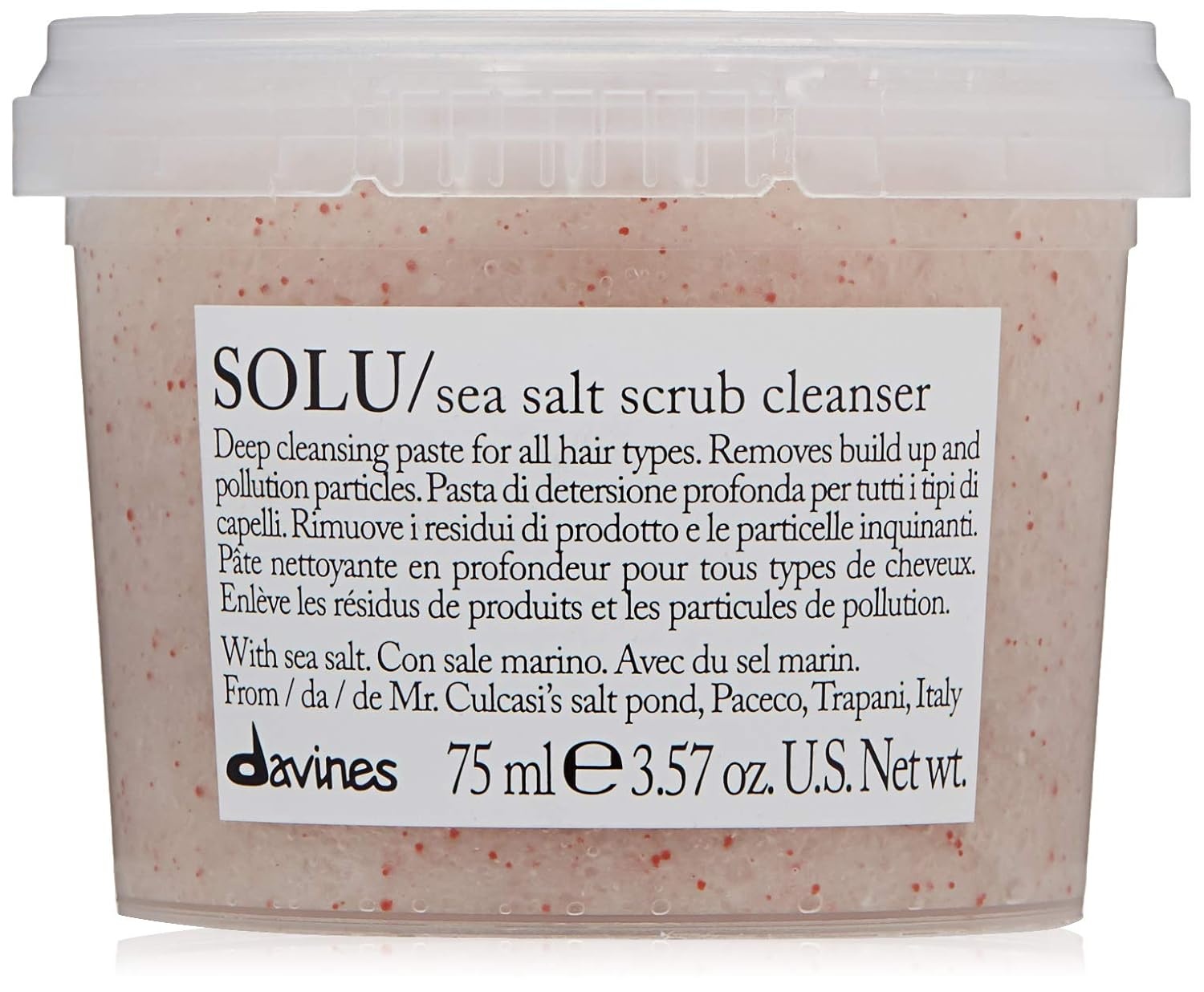 imageDavines SOLUSea Salt Scrub Cleanser Deep Clarifying Scalp Scrub Removes Product Buildup amp Pollution Particles Refreshes All Hair Types amp Textures Promotes Clean Light HairOriginal