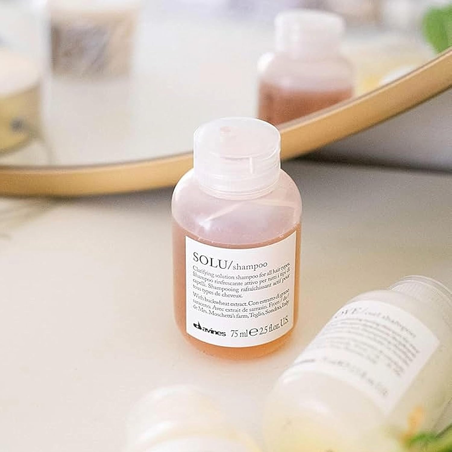 imageDavines SOLUShampoo Clarifying Cleanser for All Hair Types  Removes Product BuildUp Residue amp Pollutants  Deep Cleaning Formula with Buckwheat Extract Refreshes Scalp amp HairOriginal