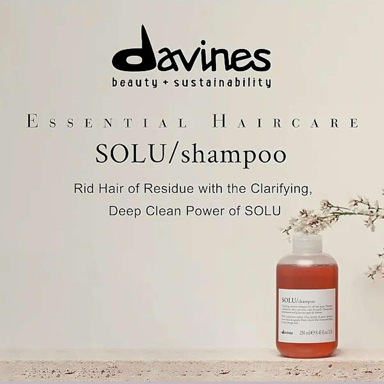 imageDavines SOLUShampoo Clarifying Cleanser for All Hair Types  Removes Product BuildUp Residue amp Pollutants  Deep Cleaning Formula with Buckwheat Extract Refreshes Scalp amp HairOriginal