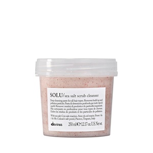 Davines SOLU/Sea Salt Scrub Cleanser, Deep Clarifying Scalp Scrub – Removes Product Build-up & Pollution Particles – Refreshes All Hair Types & Textures – Promotes Clean, Light Hair(Original)