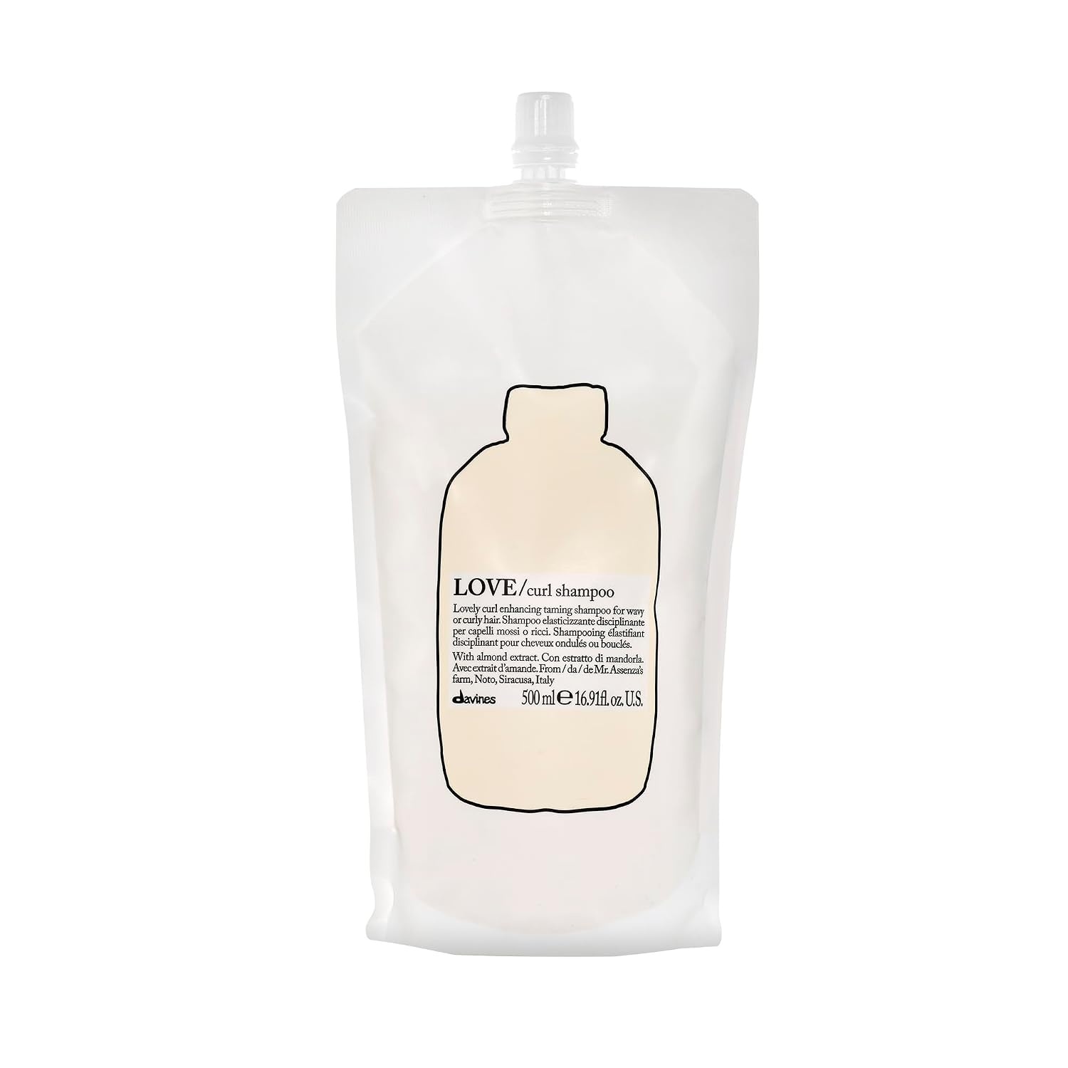 image:imageDavines LOVECurl Shampoo Creamy Taming Cleanser for Wavy amp Curly Hair Enhances Elasticity Volume amp Softness Hydrating Baobab Pulp Formula Defines Curls without Weighing DownRefill Size