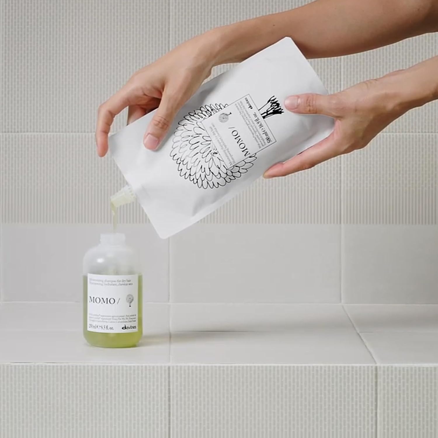 image:imageDavines MOMOShampoo Moisturizing Gel Shampoo for Dry or Dehydrated Hair Deeply Hydrates with Apricots Gentle Cleanser Restores Softness Shine amp MoistureRefill Size