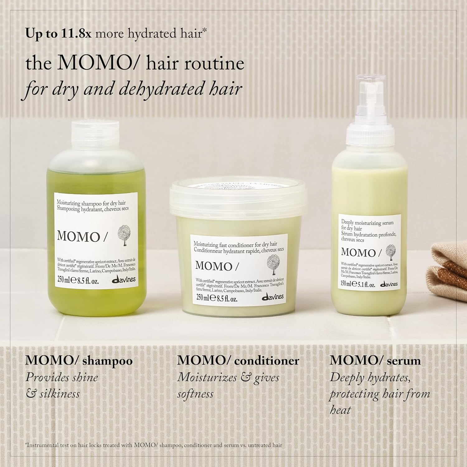 image:imageDavines MOMOShampoo Moisturizing Gel Shampoo for Dry or Dehydrated Hair Deeply Hydrates with Apricots Gentle Cleanser Restores Softness Shine amp MoistureFull Size