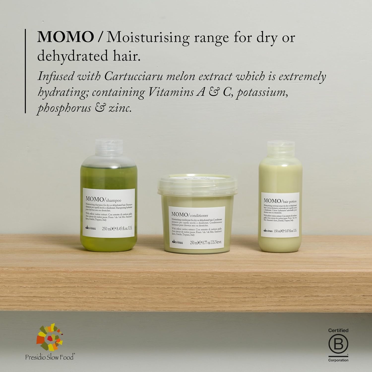 image:imageDavines MOMOShampoo Moisturizing Gel Shampoo for Dry or Dehydrated Hair Deeply Hydrates with Apricots Gentle Cleanser Restores Softness Shine amp MoistureRefill Size