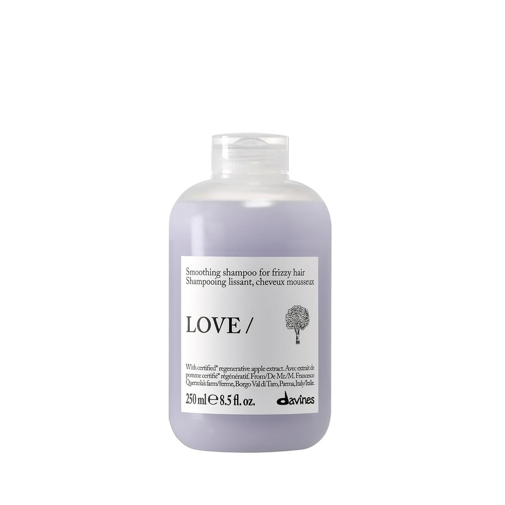 image:imageDavines LOVESmoothing Shampoo Gentle AntiFrizz Cleanser for Frizzy Coarse or Unruly Hair Promotes Straightening amp Shine Apple Pulp Formula for Soft Tamed amp Sleek StrandsFull Size