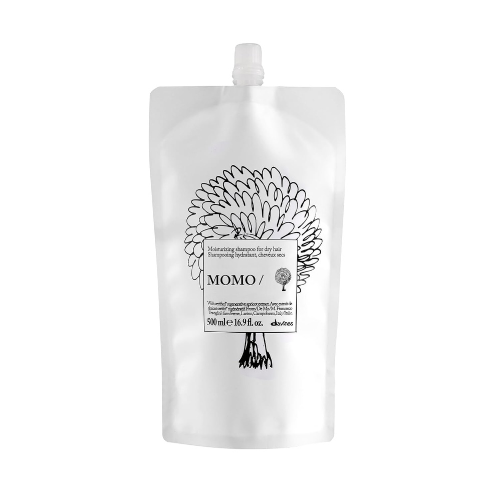 image:imageDavines MOMOShampoo Moisturizing Gel Shampoo for Dry or Dehydrated Hair Deeply Hydrates with Apricots Gentle Cleanser Restores Softness Shine amp MoistureRefill Size